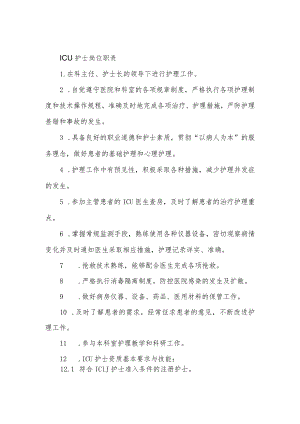 ICU 护士岗位职责.docx