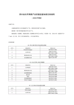 贵州省农用薄膜产品质量监督抽查实施细则（2023年版）.docx