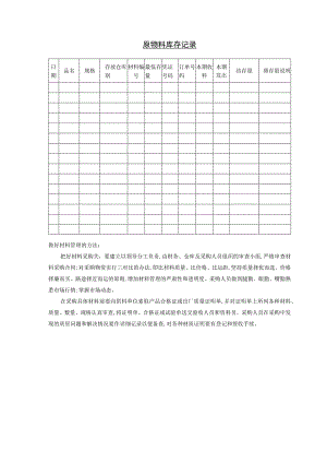 原物料库存记录参考范本.docx
