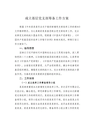 成立基层党支部筹备工作方案.docx