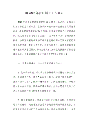 镇2023年社区矫正工作要点.docx