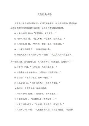 艾灸经典术语（2023年）.docx