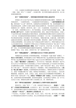 党建经验材料按下“三大按钮”发挥党建核心驱动作用.docx