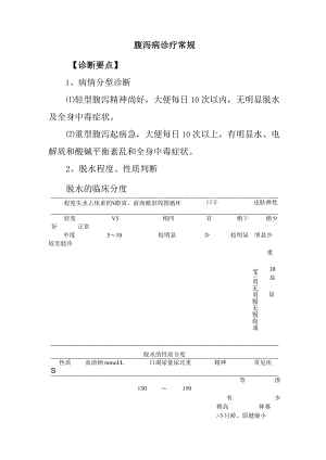 腹泻病诊疗常规.docx