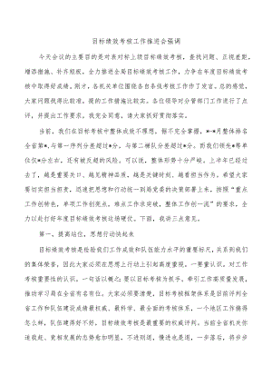 目标绩效考核工作推进会强调.docx