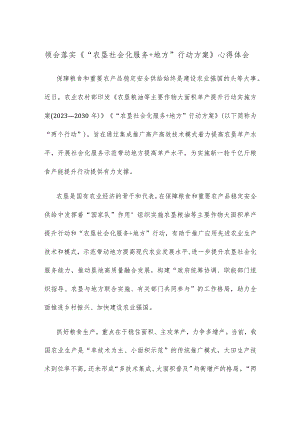 领会落实《“农垦社会化服务+地方”行动方案》心得体会.docx