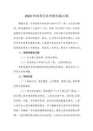 2023年政务信息考核实施方案.docx
