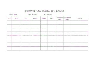 学院学生摩托车、电动车、自行车统计表.docx