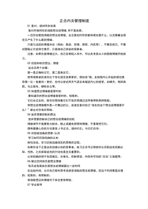 正念内关管理制度.docx