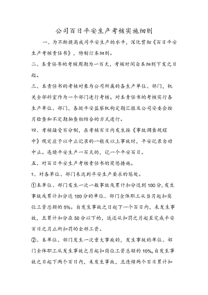 公司百日安全生产考核实施细则.docx