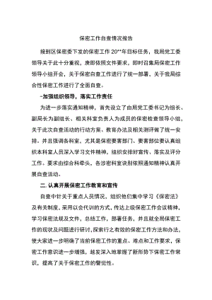 保密工作自查情况报告.docx
