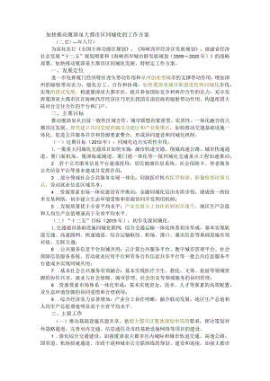 加快推进厦漳泉大都市区同城化的工作方案.docx