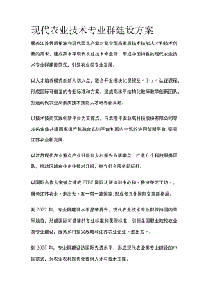 现代农业技术专业群建设方案[全].docx