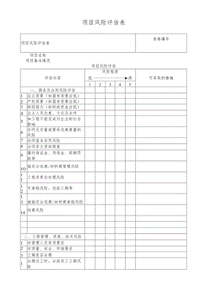 项目风险评估表.docx