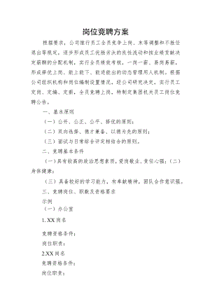 岗位竞聘方案.docx