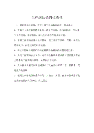 生产副队长岗位责任模板范本.docx