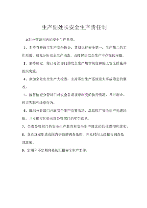 生产副处长安全生产责任制模板范本.docx