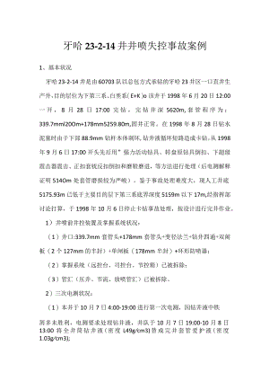 其他伤害-牙哈23-2-14井井喷失控事故案例.docx