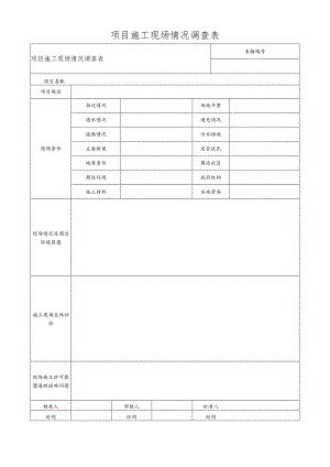 项目施工现场情况调查表.docx