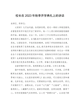 校长在2023年秋季开学典礼上的讲话.docx