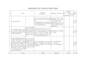深圳市新设立化工园区设立条件审查表.docx