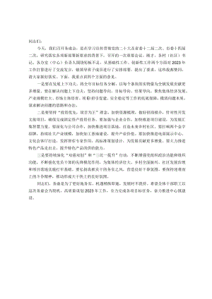 在镇2023年度务虚会上的讲话.docx