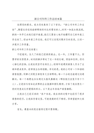 新公司年终工作总结6篇.docx