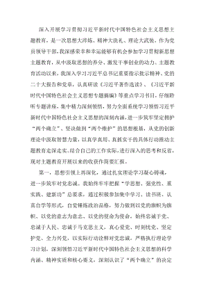 参加第一批主题教育交流发言（副职领导）.docx