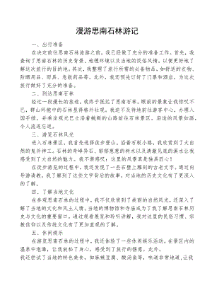 漫游思南石林游记.docx