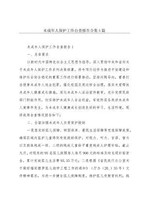 未成年人保护工作自查报告合集5篇.docx