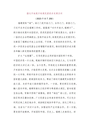 强化开放提升 拓展民营经济发展空间.docx