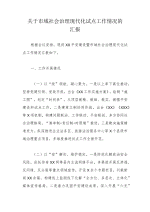 关于市域社会治理现代化试点工作情况的汇报.docx