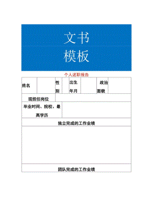 个人述职报告模板.docx