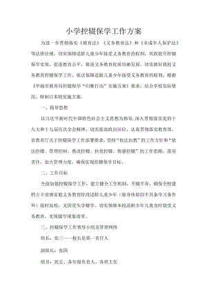 小学控辍保学工作方案.docx