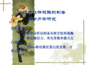 谷胱甘肽转硫酶的制备ppt.ppt