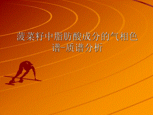 菠菜籽中脂肪酸成分的气相色谱质谱分析.ppt