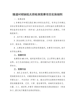 2023年山东省交通运输行业桥隧工（职工组）职业技能竞赛隧道衬砌缺陷无损检测竞赛项目实施细则.docx