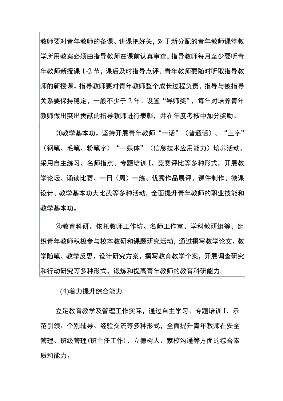 2023中小学青年教师培养工作方案(完整版).docx_第3页