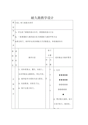 耐久跑教学设计教案.docx