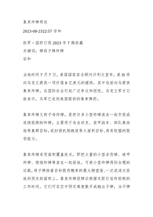 集束炸弹简述.docx