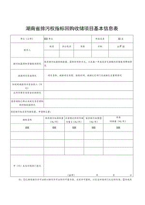 湖南省主要污染物排污权转让申请表.docx