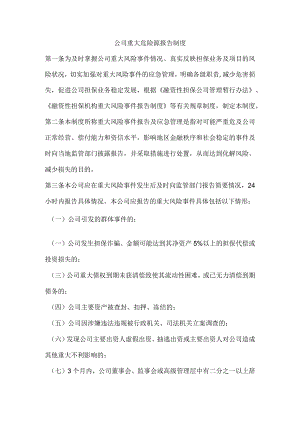 公司重大危险源报告制度.docx