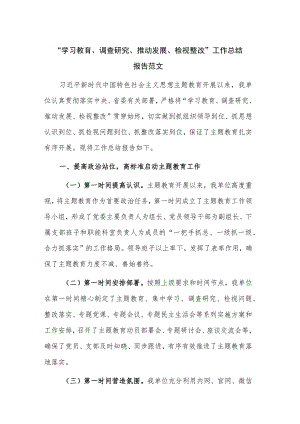 “学习教育、调查研究、推动发展、检视整改”工作总结报告范文.docx