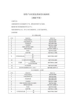 胶鞋产品质量监督抽查实施细则（2022年版）.docx