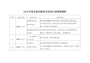 2022年党支部主题党日活动计划表格.docx
