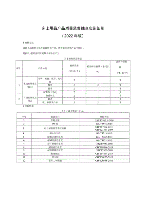 床上用品产品质量监督抽查实施细则（2022年版）.docx