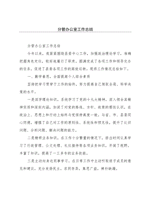 分管办公室工作总结.docx
