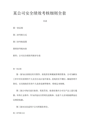 某公司安全绩效考核细则全套.docx