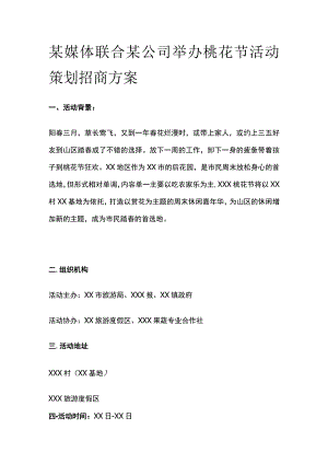 某媒体联合某公司举办桃花节活动策划招商方案.docx