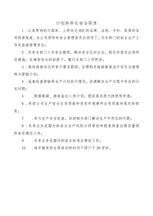 计划科科长安全职责.docx